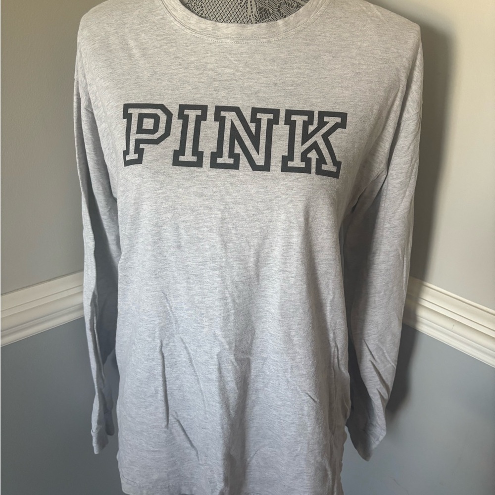 PINK Victoria's Secret Gray Boxy Sweatshirt Hoodie Size M